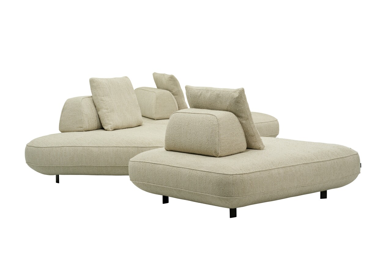 Modułowa, lekka optycznie sofa