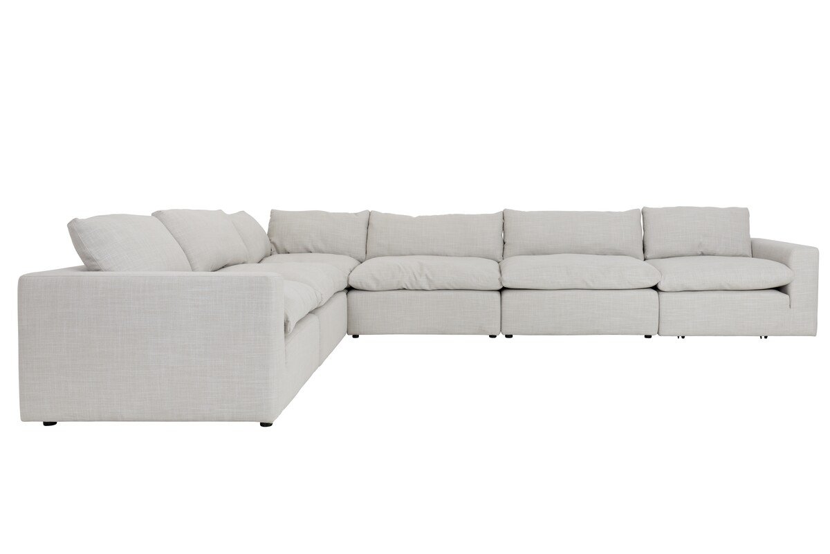 Modułowa, narożna jasna sofa Starlight