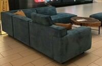 narożna sofa Vesta sztruks, niebieska, szew zewnętrzny  4