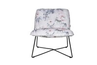 Fly armchair_ sunday grey_ pink_ Fly stal blk front