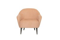 Paloma Armchair_ evita salmon_ Paloma brsh Black Chrome