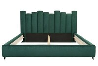 Tiramisu bed_ 180_ Peron Teal_ Black legs front