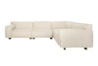 sofa VESTA LC  1,5+1,5+CORNER XL+1,5 evita cream kanapa  z luźnym , wymiennym pokrowcem 