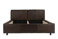 Vesta bed 180x200 bergamo chestnut  metal legs front